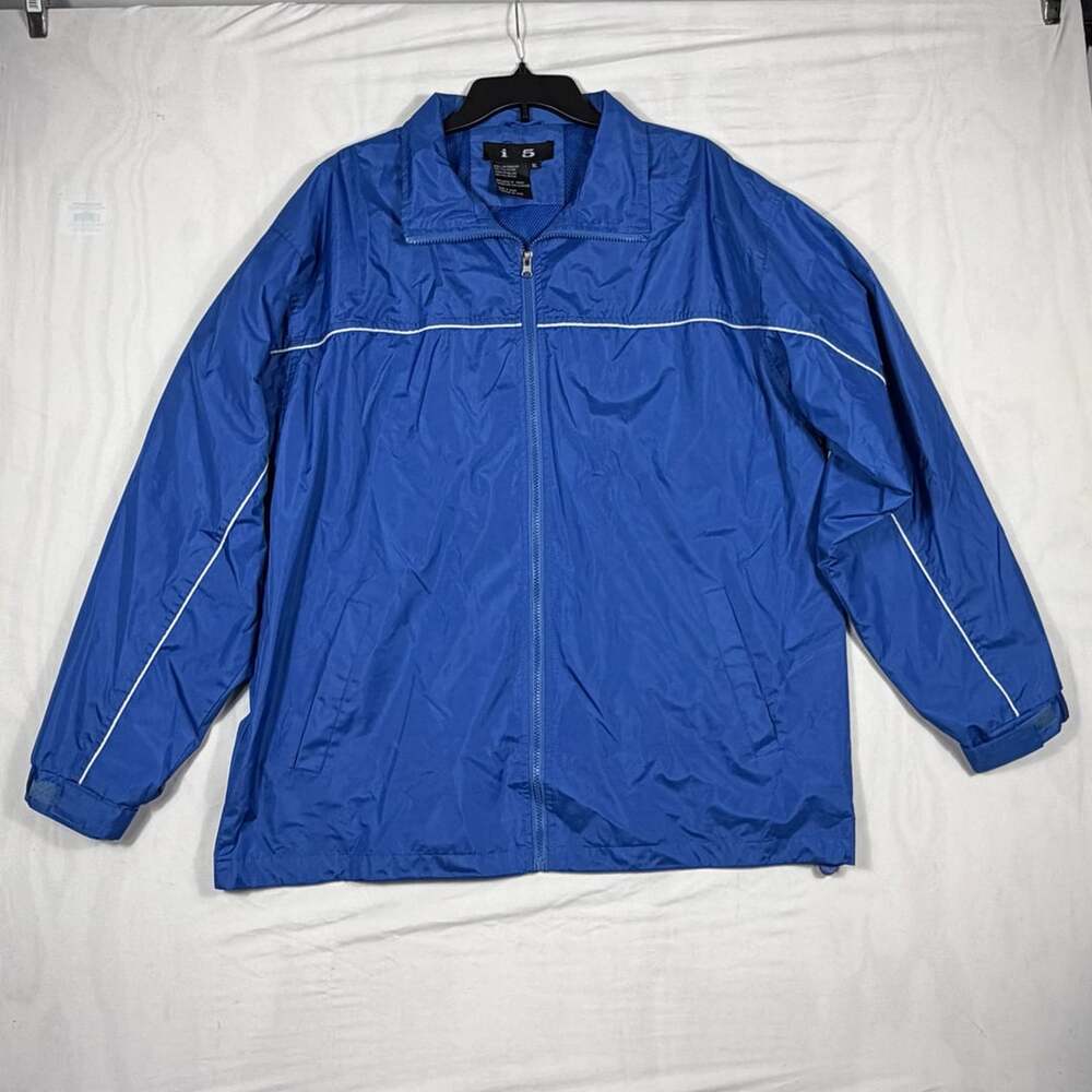 I5 Windbreaker Jacket Size XL Blue Full Zip Mesh Lined